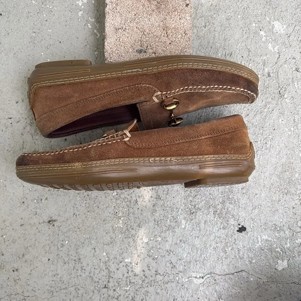 Gucci suede Horsebit loafers